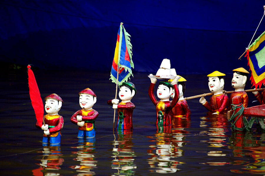 A Water Puppet Show - Hanoi local tours