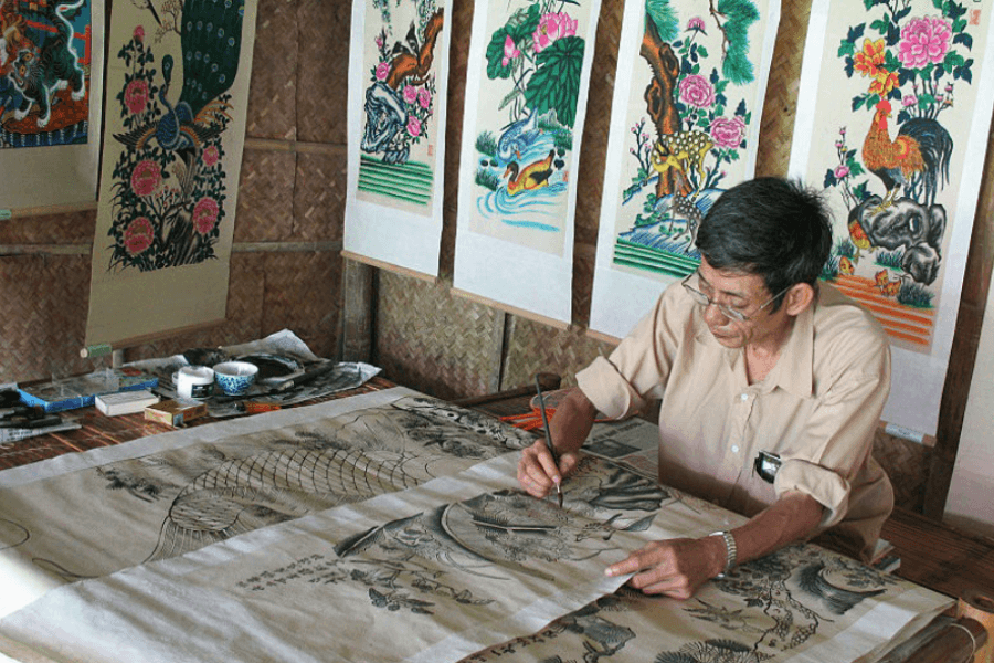 Dong Ho Painting village of Hanoi, which in Hanoi countryside