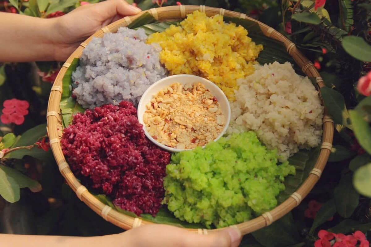 Five-Color Sticky Rice (Xôi Ngũ Sắc) - Best Food in Sin Chai Village