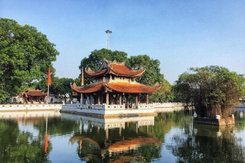 Foreign tourists exploring Do Temple in Bac Ninh Vietnam