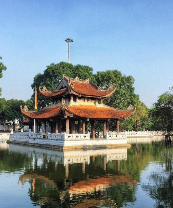 Foreign tourists exploring Do Temple in Bac Ninh Vietnam