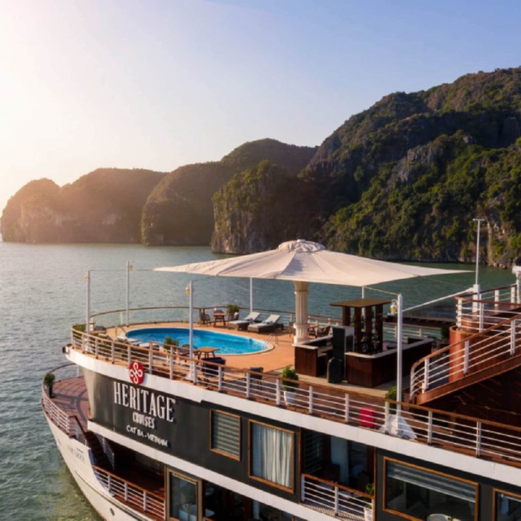 Heritage Cruises Lounge in Halong Bay Vietnam Tours