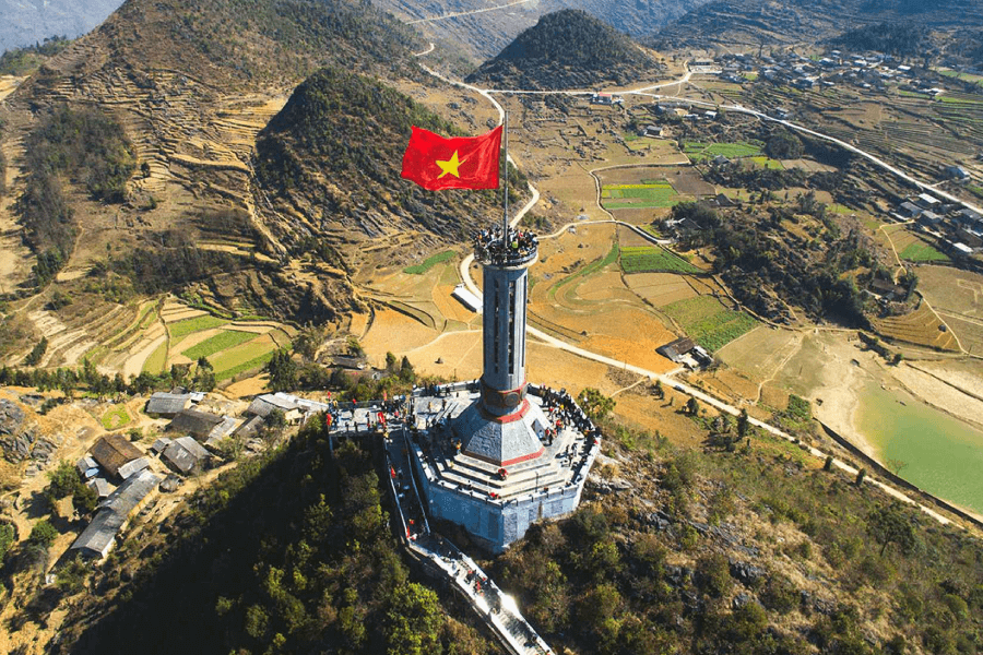 Historical Lung Cu Flagpole of tours in north Vietnam