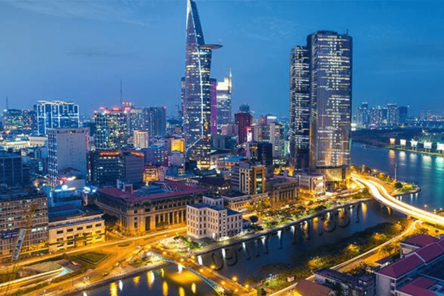Ho Chi Minh city by night is one of the most special location in Hanoi pacakges deals