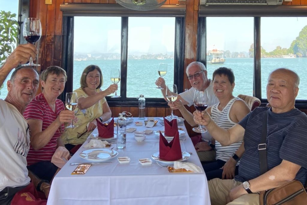 Indulge in a deluxe lunch at restaurant in Halong Bay Cruise