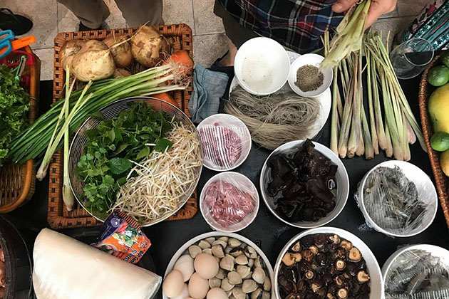 Ingredients for Cooking Class