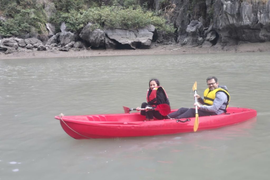Kayaking in Halong Bay