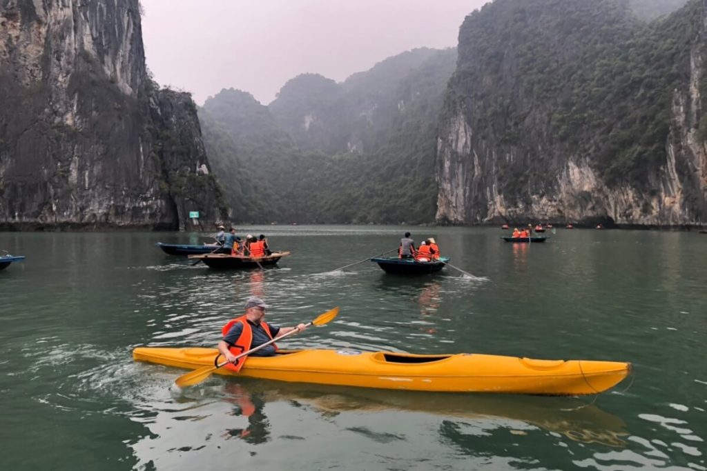 Kayaking in Halong Bay North Vietnam Tours From Hanoi 5 Days