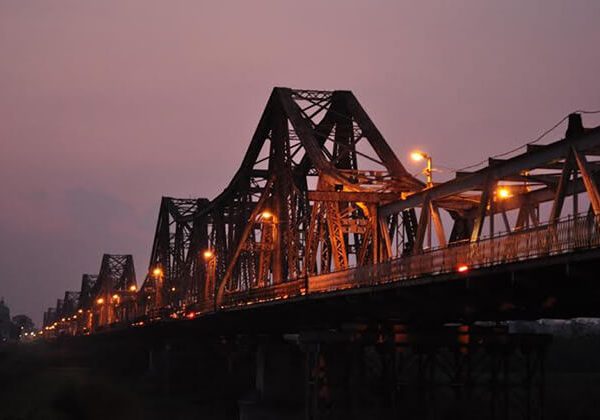 Long Bien Bridge at Dusk - Hanoi Local Tours
