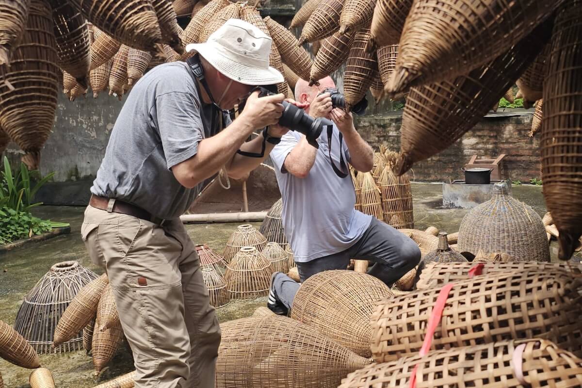 Photograph Bamboo Fish Traps in Thu Sy Village
