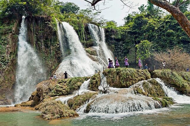 Romantic Waterfall in North Vietnam 