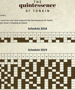 Schedule of The Quintessence of Tonkin Show 2019