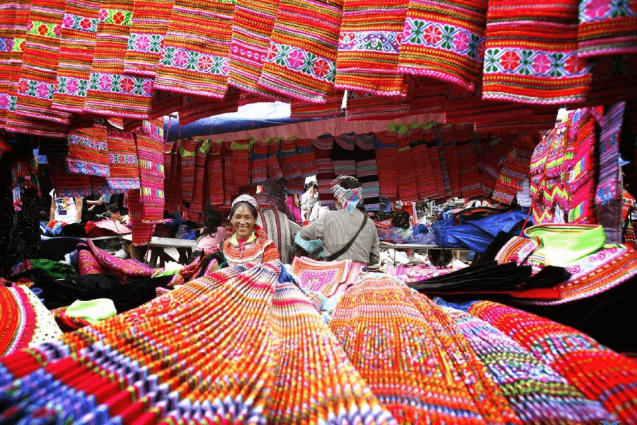 Shop at the local Sapa market in your Sapa tours from Hanoi