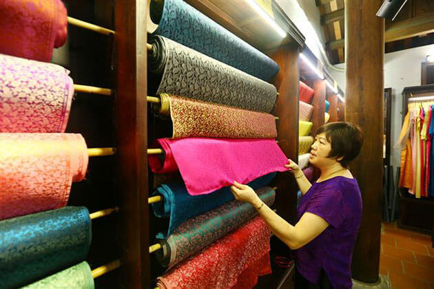 Silk product in Van Phuc Traditional Village