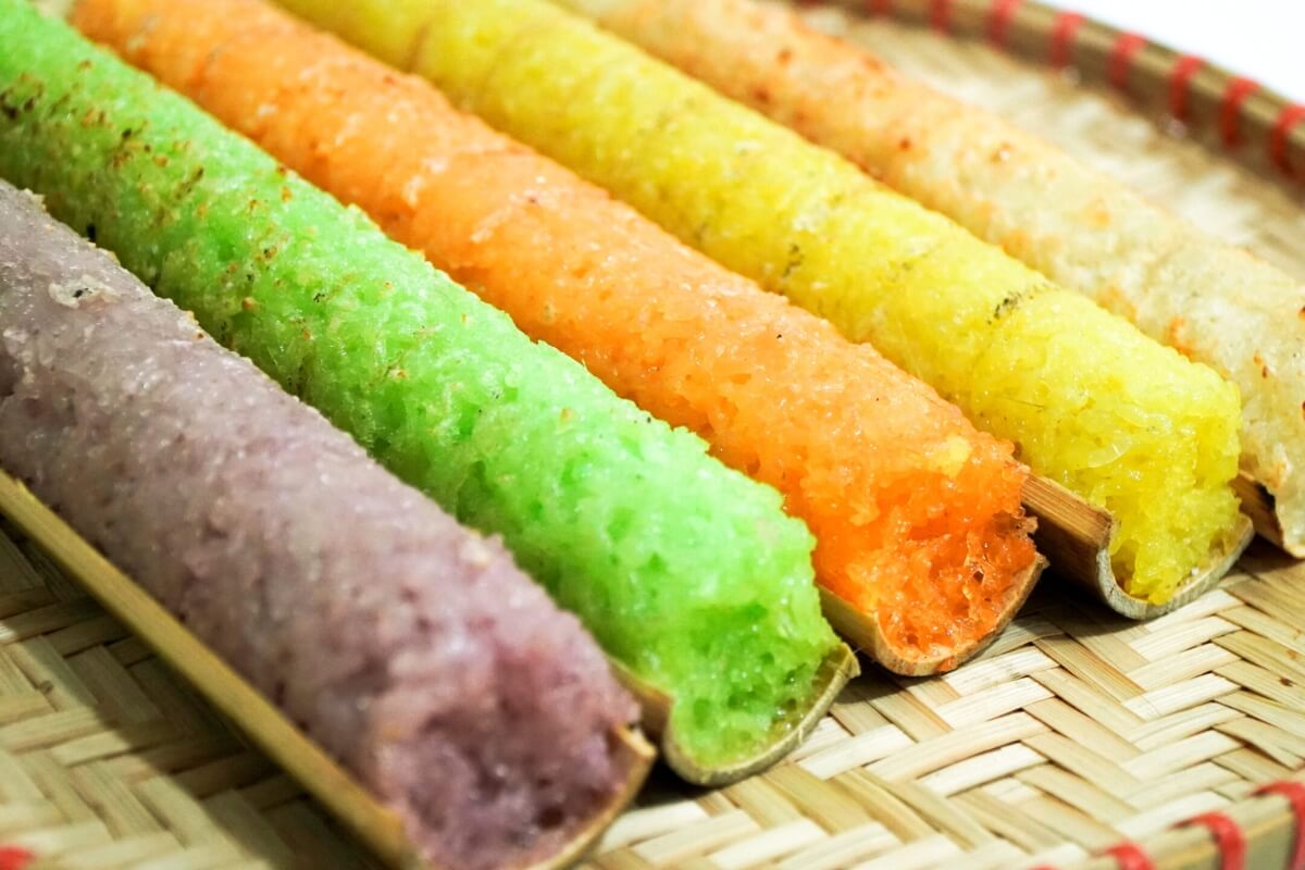 Sticky Rice Cooked in Bamboo (Com Lam)