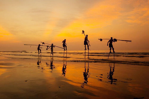Stilt Fishermen in Hai Ly Beach