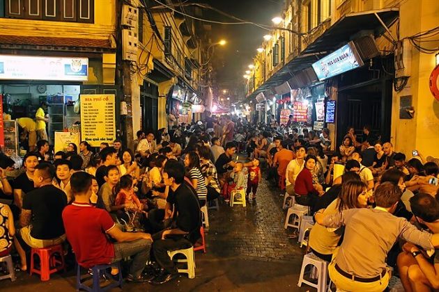 Ta Hien Street Beer Street in Hanoi local tours