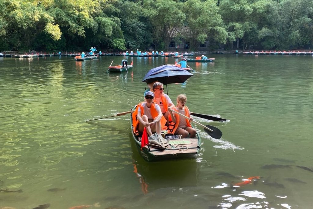 Take a boat in Trang An Complex Ninh Binh - North Vietnam Tours