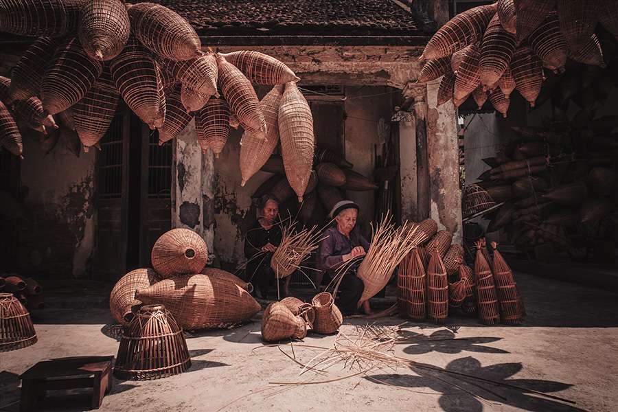 Thu Sy Village A 200-Year-Old Bamboo Fish Trap Crafting Village