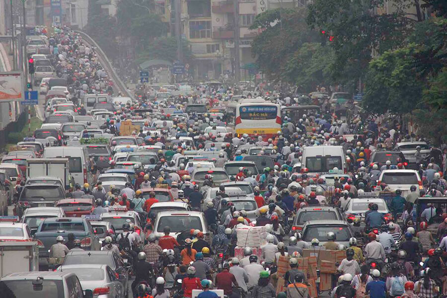 Traffic in Hanoi tours
