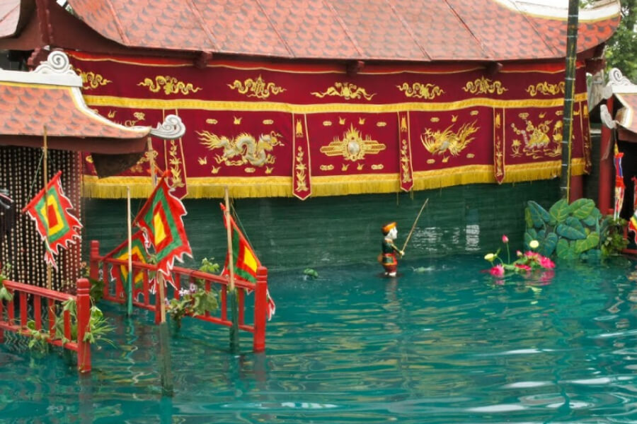 Water Puppet Show stage - Hanoi local tours