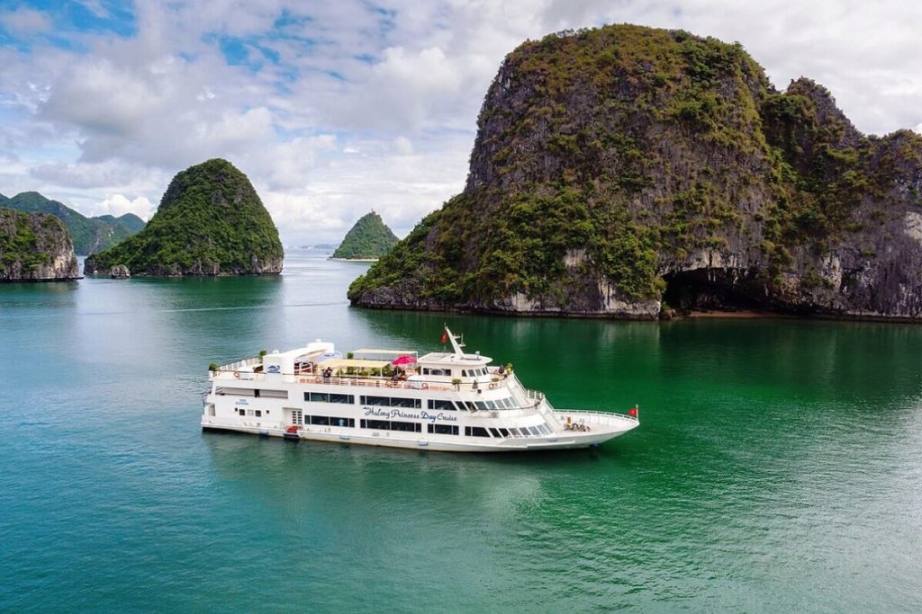 board the elegant Prince Cruise to explore Halong Bay