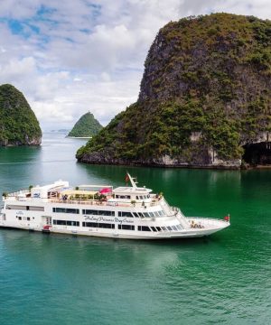 board the elegant Prince Cruise to explore Halong Bay