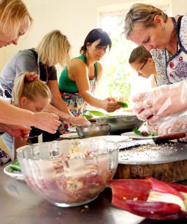 enjoy a fun cooking class with Mrs. Chin in Ba Vi Eco Tour