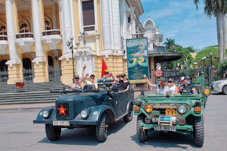 hanoi jeep tour to hanoi opera house - hanoi tours