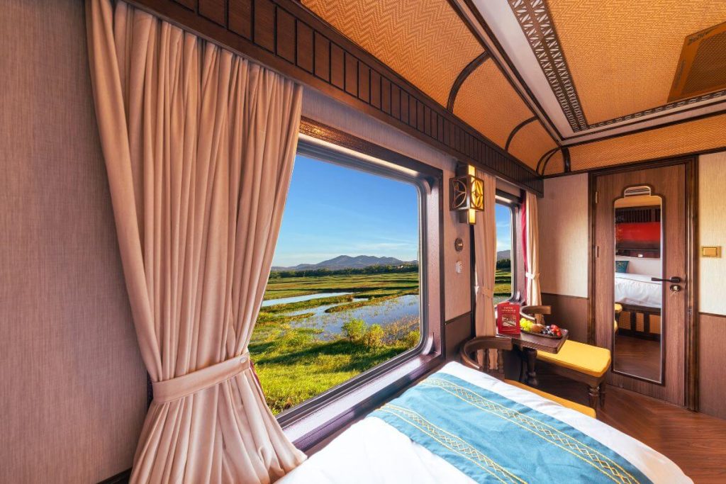 immersed in the peaceful charm of Vietnamese countryside on the vietnam luxury train