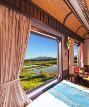 immersed in the peaceful charm of Vietnamese countryside on the vietnam luxury train