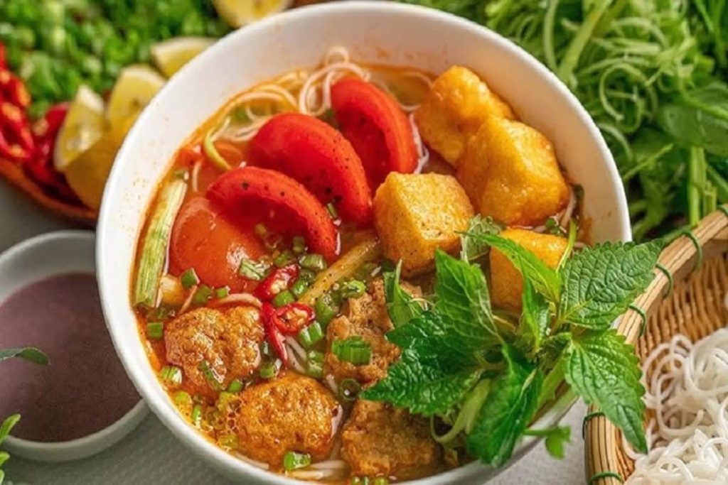 learn to make Bún Riêu in Farm Tour And Cooking Class In Hanoi Local Tour