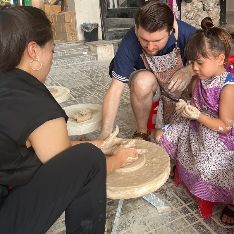 making ceramics experience in hanoi village - hanoi countryside tour