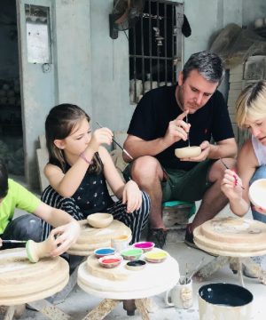 making pottery in Bat Trang Village - Hanoi Local Tour