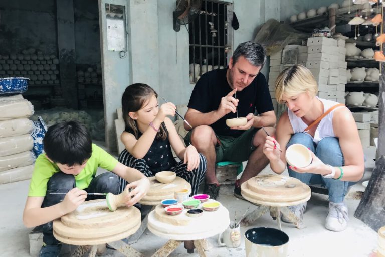 making pottery in Bat Trang Village - Hanoi Local Tour