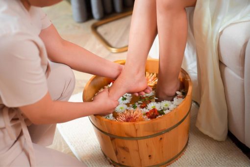 indulge in a foot bath in Ky Son Village Hanoi Day Trips
