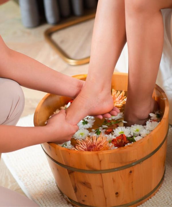 indulge in a foot bath in Ky Son Village Hanoi Day Trips