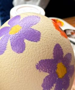 painting the ostrid eggs - Hanoi tours