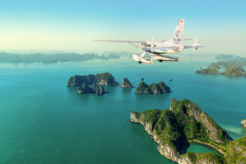 Seaplane from Hanoi to Halong Bay