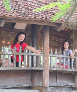 tile-roofed bridge of Luong Pagoda in Nam Dinh - Hanoi Day Tours
