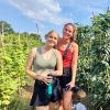 two women visit vegetable farm in Manh's Farm Tour And Home Cooking Class in Hanoi