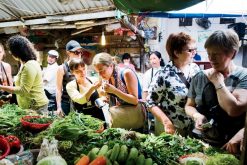 visit a market in tours from hanoi