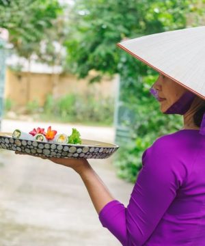 visit host family in Moc village with Mrs. Chin