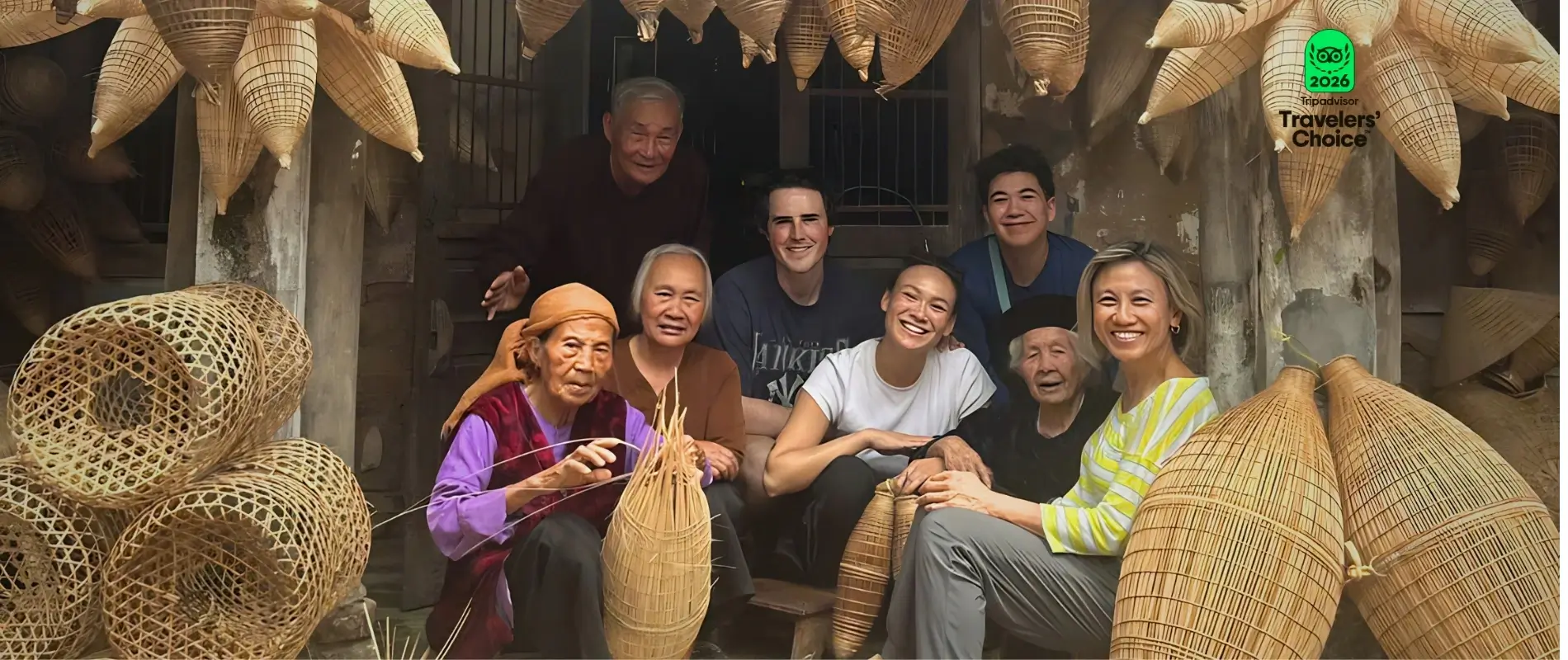 visit thu sy bamboo fish trap village in hanoi tours