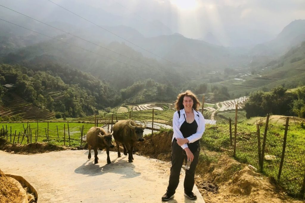 walking to Sapa Ta Van Village of the Giay people - hanoi vietnam tours