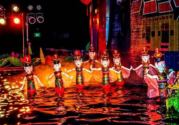 Water puppet show in hanoi tour